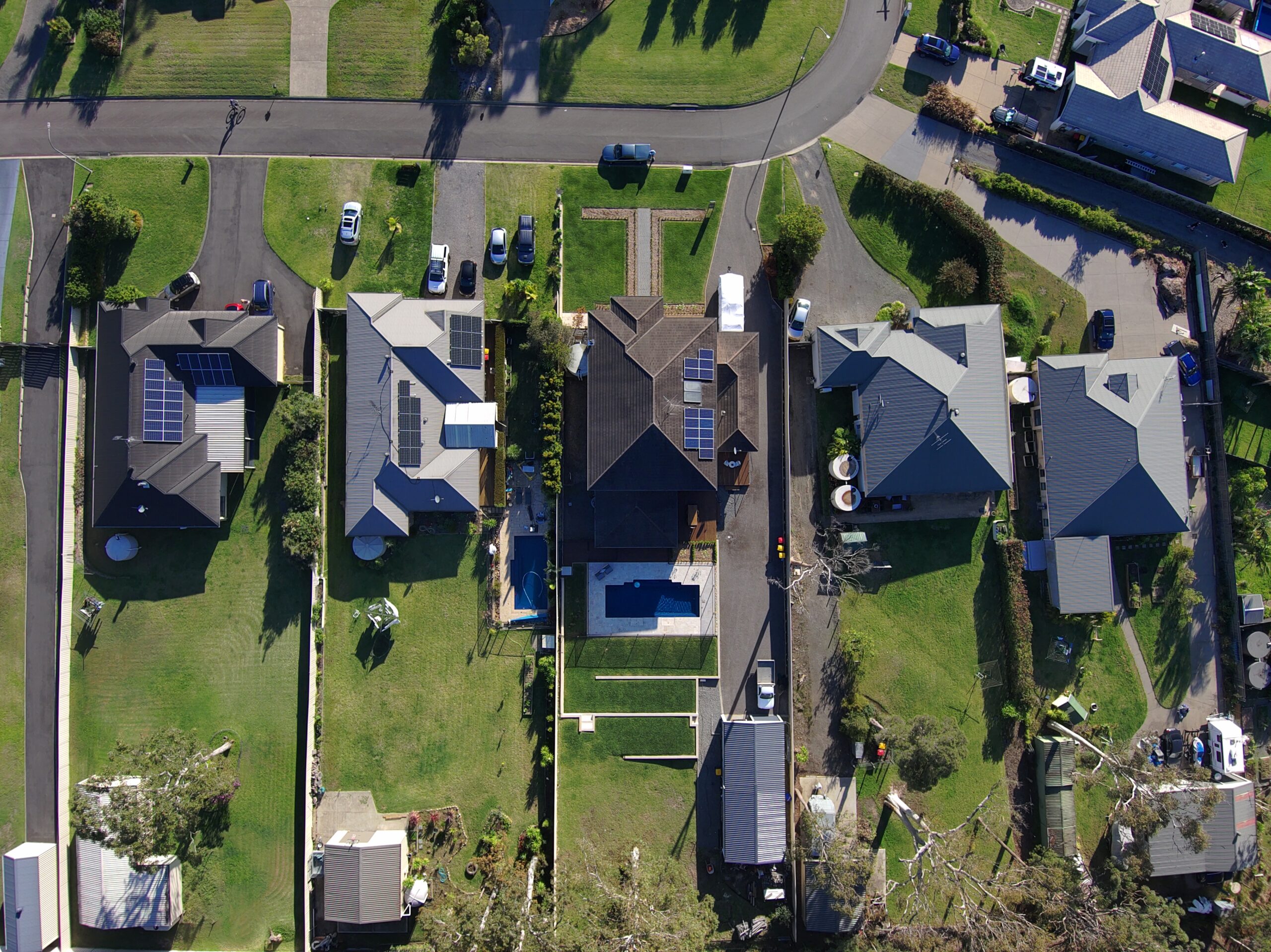Drone shot of a house of for sale